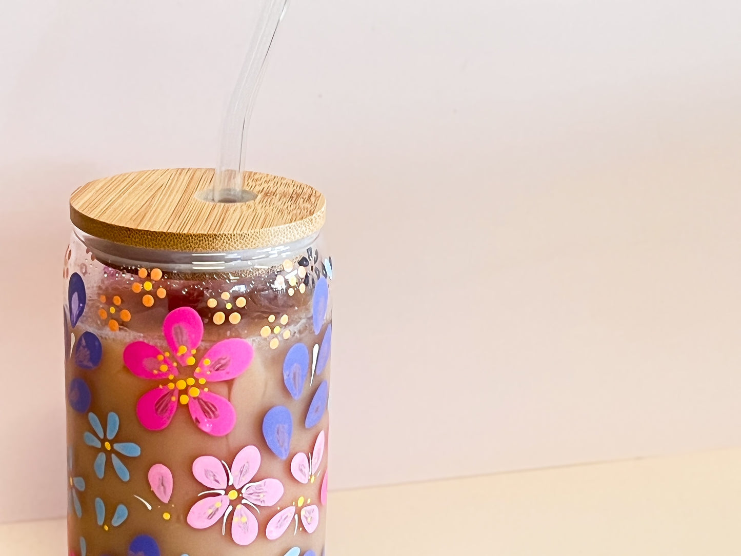 Hand-painted Coffee Can Glass | Marissa