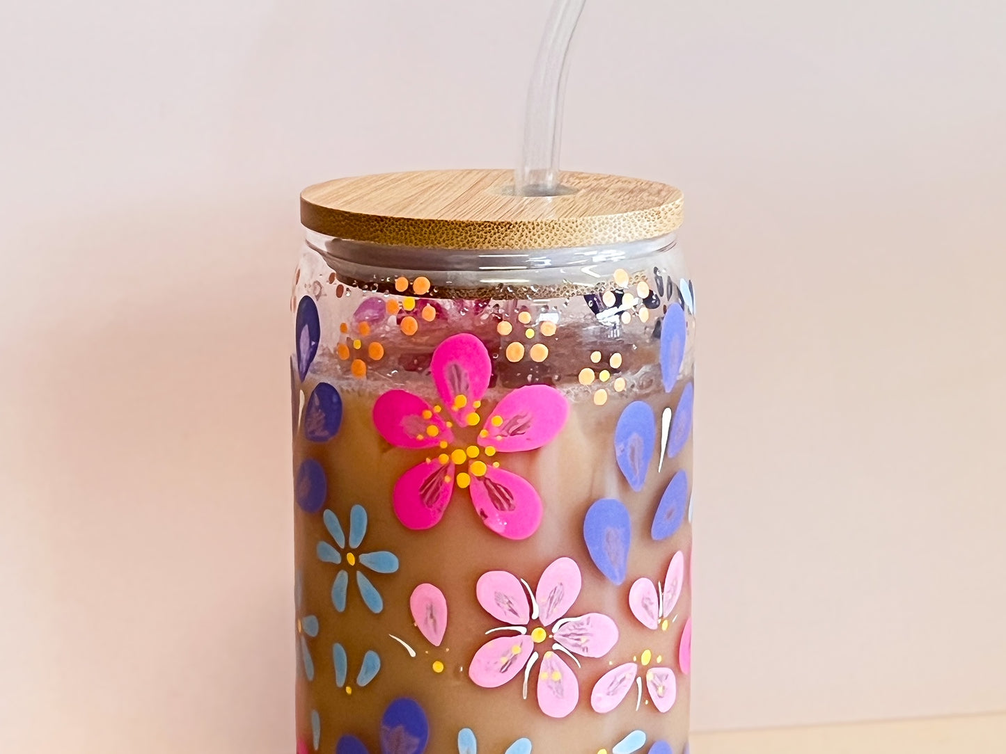 Hand-painted Coffee Can Glass | Marissa