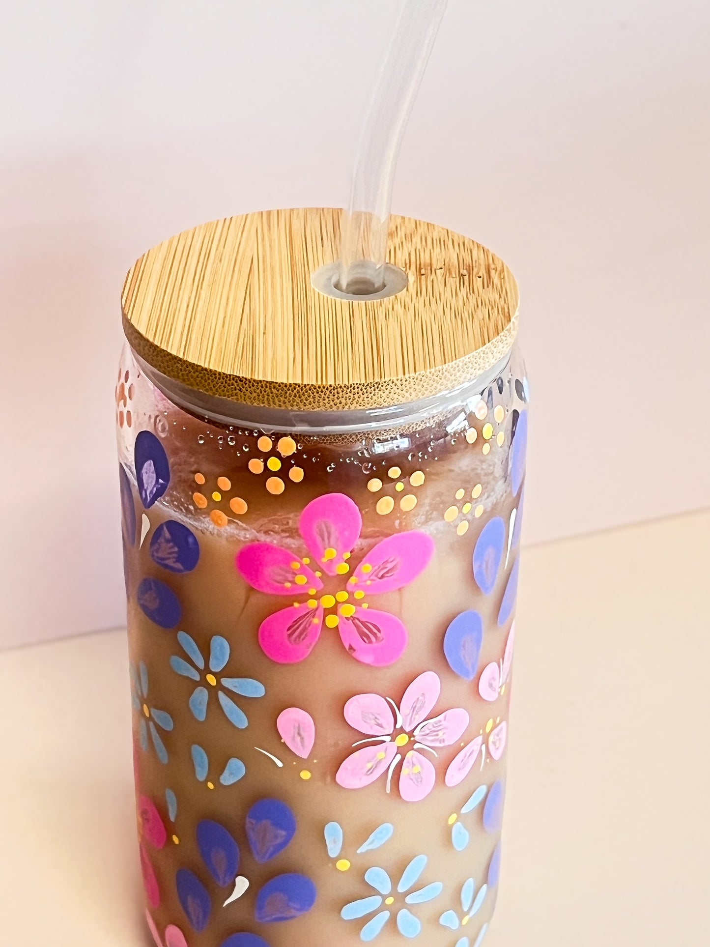 Hand-painted Coffee Can Glass | Marissa