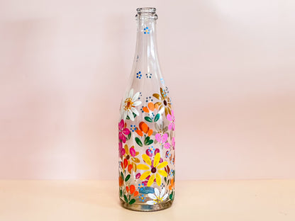 Hand-painted Recycled Bottle - Summer