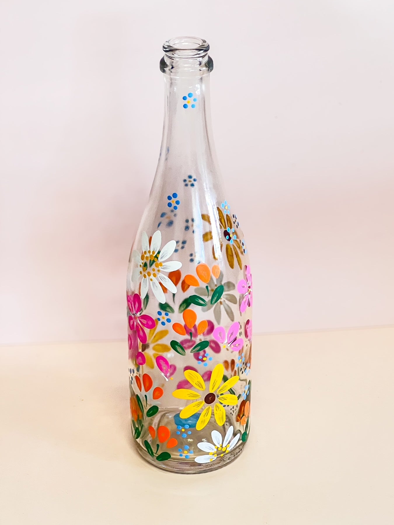 Hand-painted Recycled Bottle - Summer