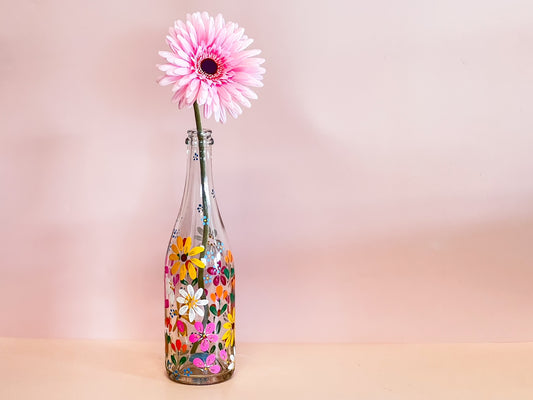 Hand-painted Recycled Bottle - Summer