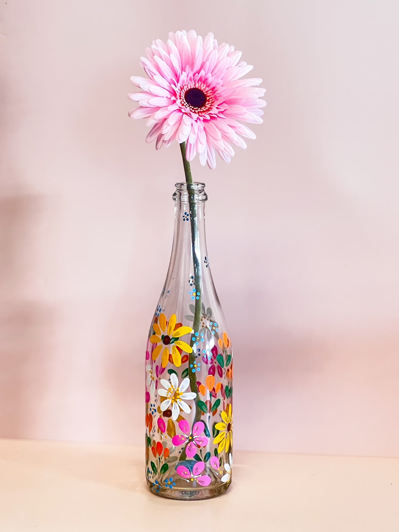 Hand-painted Recycled Bottle - Summer