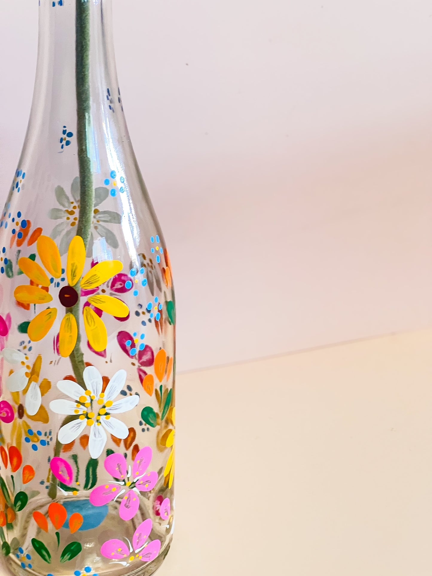 Hand-painted Recycled Bottle - Summer