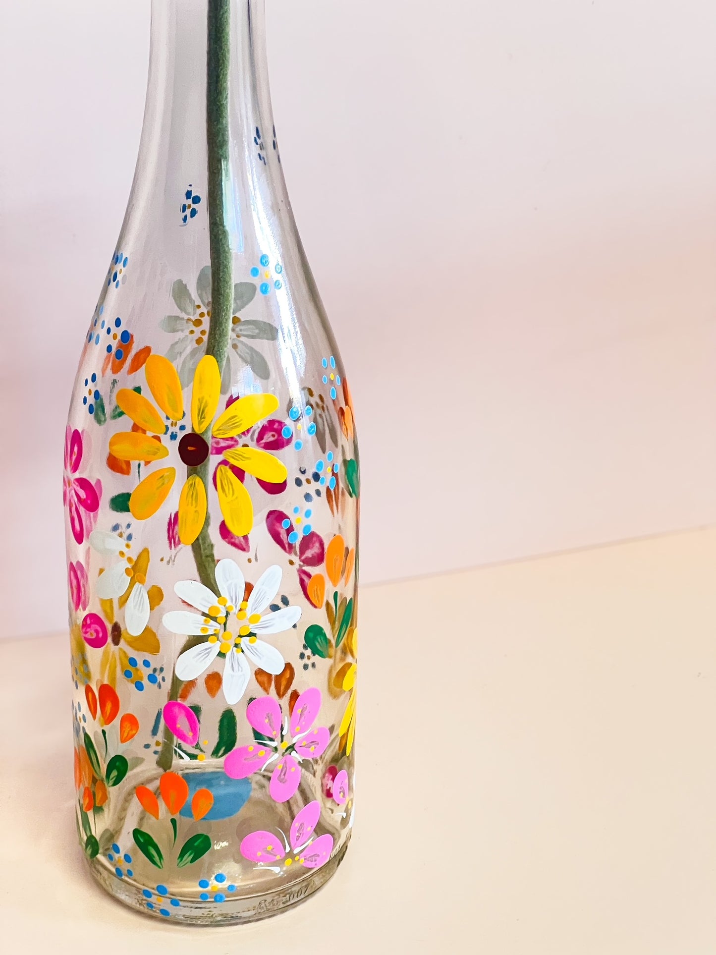 Hand-painted Recycled Bottle - Summer