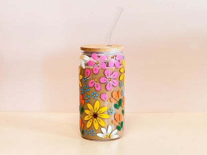 Hand-painted Coffee Can Glass | Summer