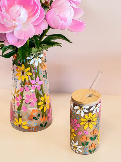 Hand-painted Coffee Can Glass | Summer