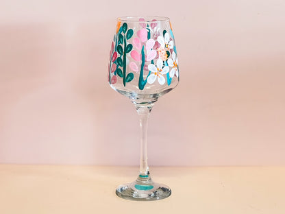 Hand-painted Wine Glass | Ariel