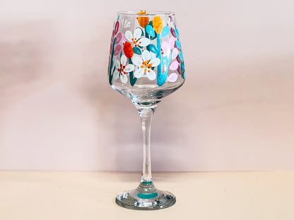 Hand-painted Wine Glass | Ariel