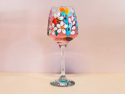 Hand-painted Wine Glass | Ariel