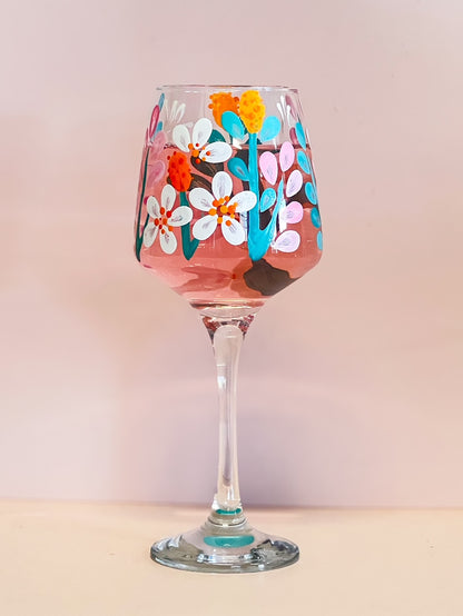 Hand-painted Wine Glass | Ariel