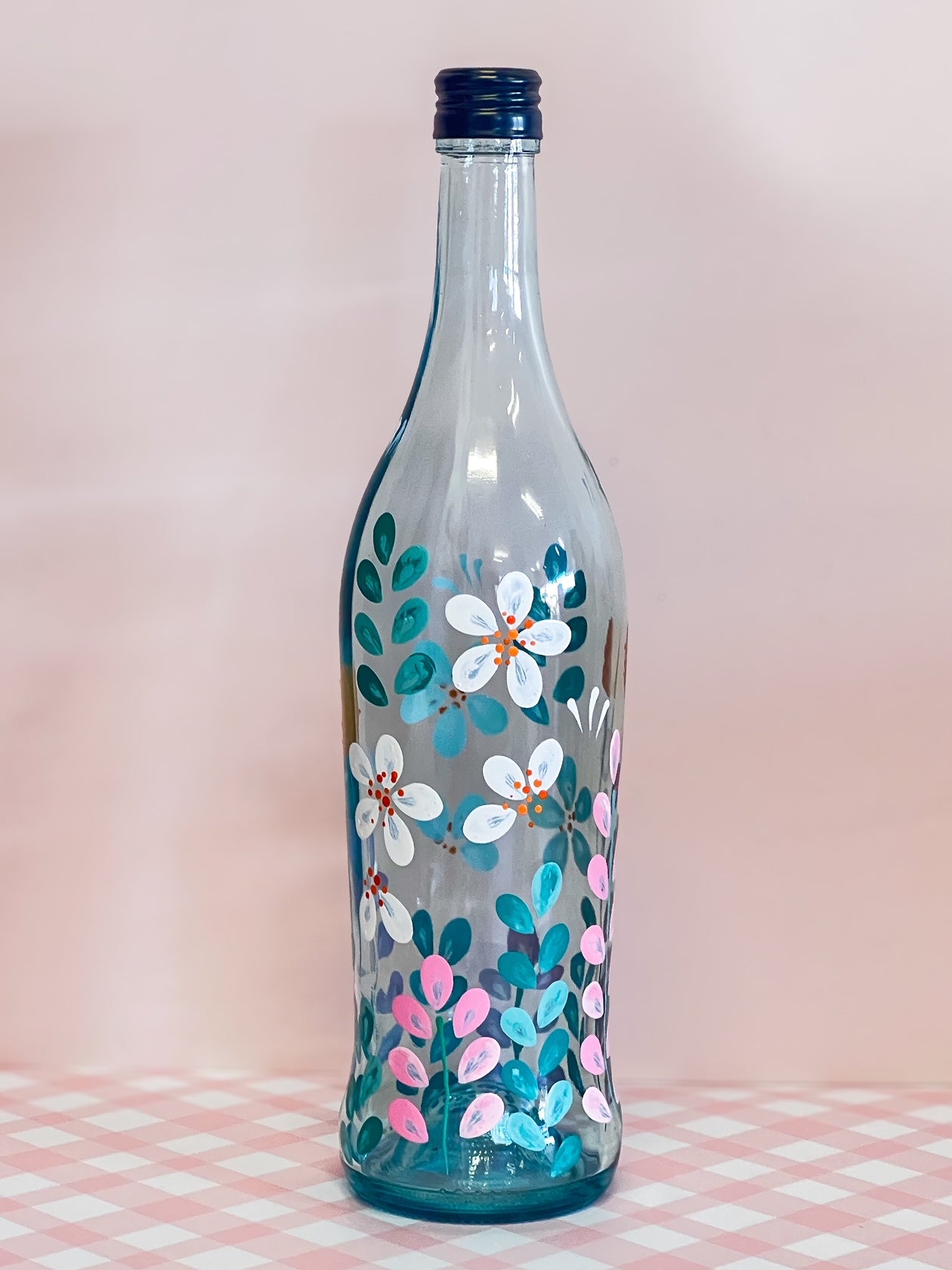 Hand-painted Recycled Bottle - Ariel