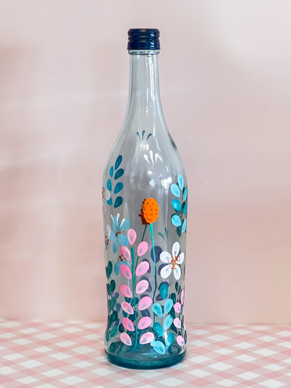 Hand-painted Recycled Bottle - Ariel