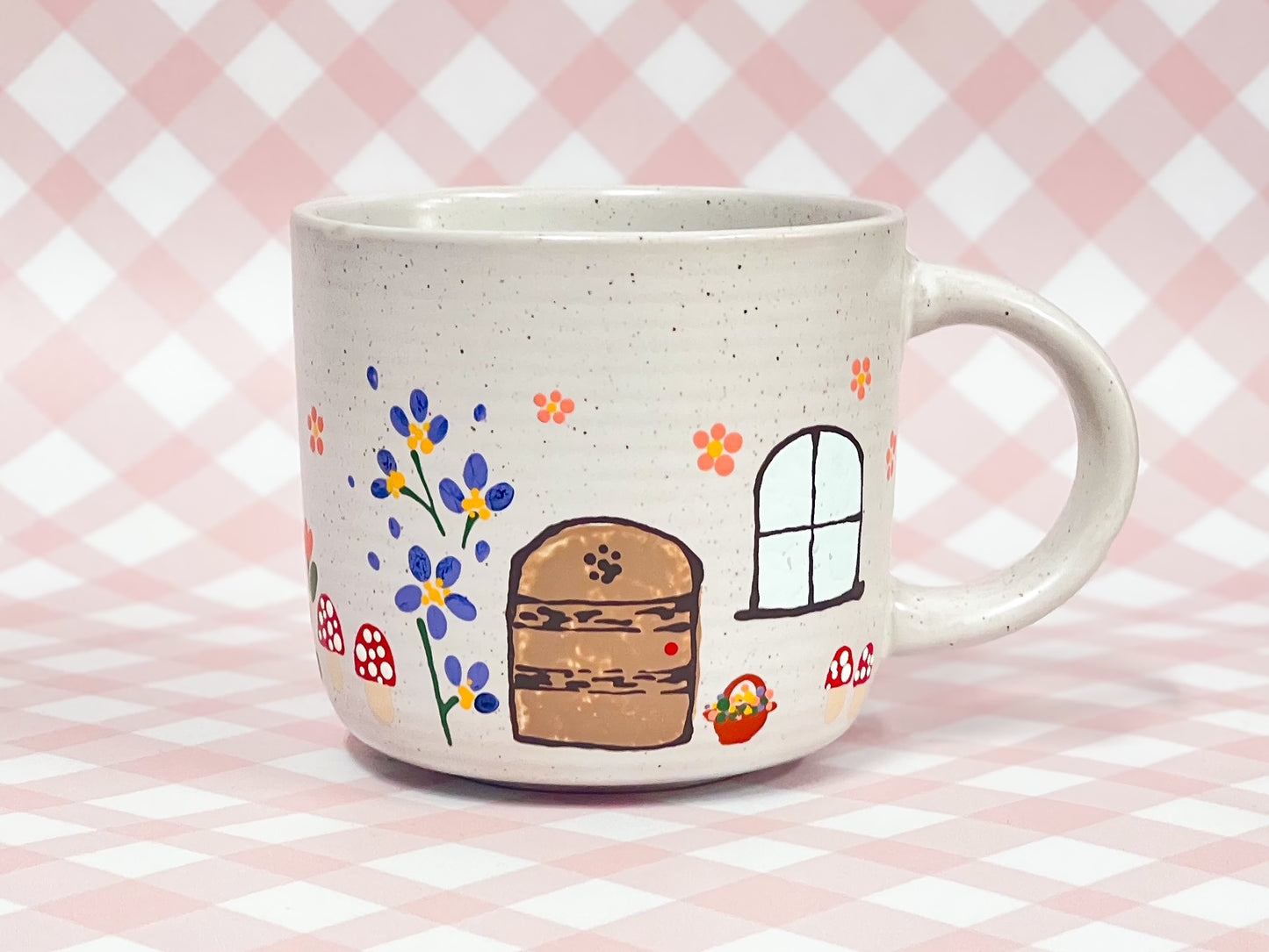 Hand-Painted Stoneware Mug - The Larkspur Cottage