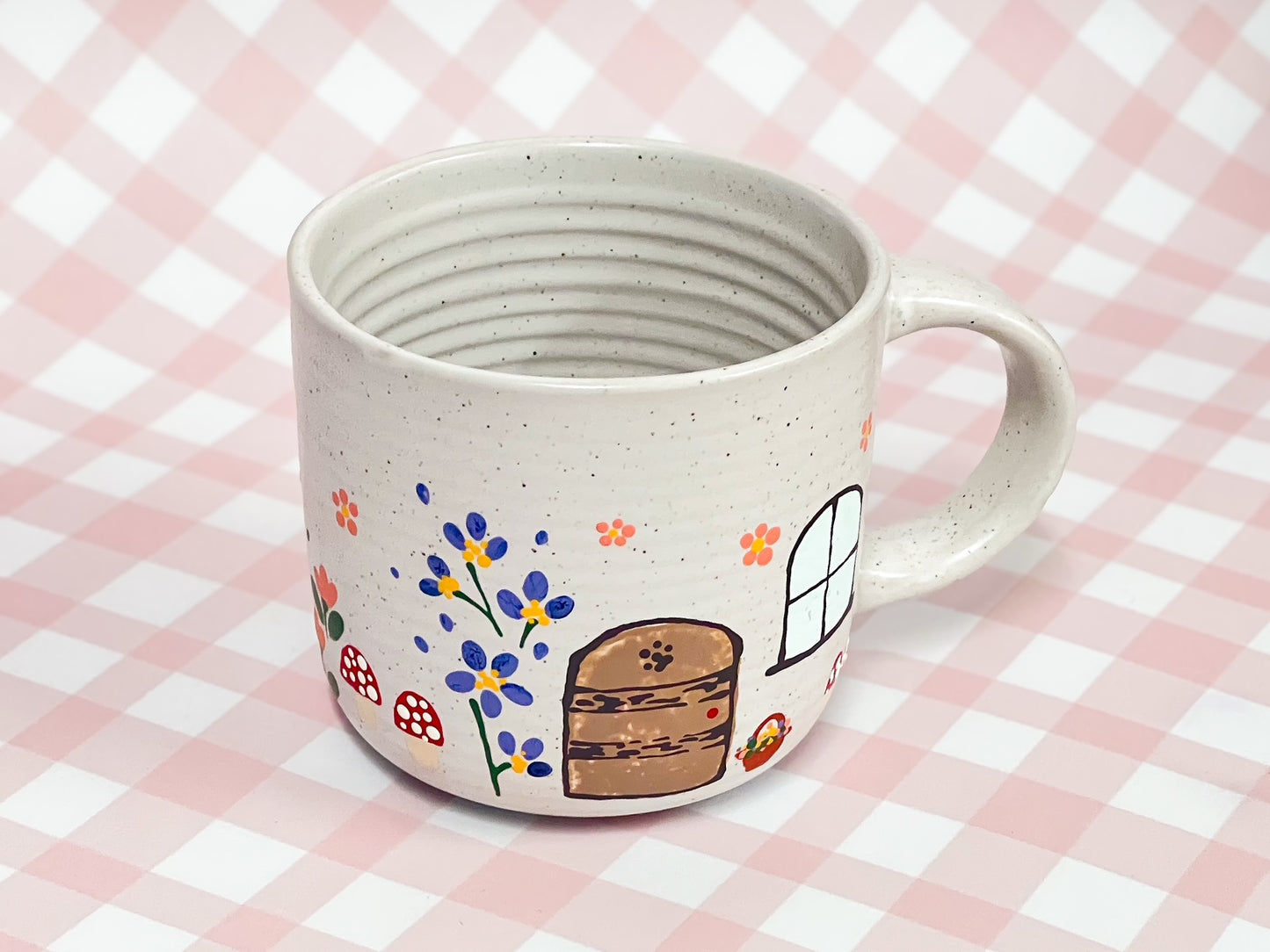 Hand-Painted Stoneware Mug - The Larkspur Cottage