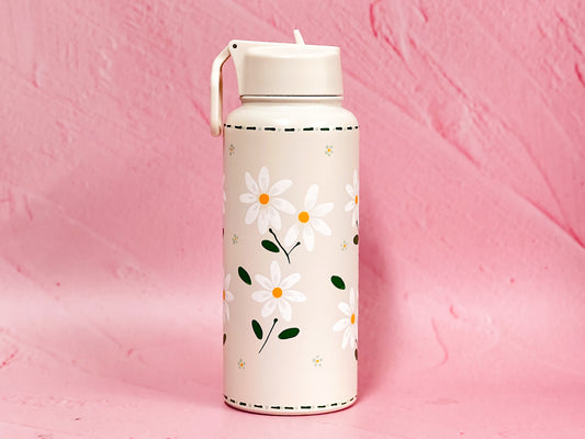 Hand-painted Drink Bottle | Daisy Florals