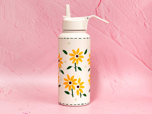 Hand-painted Drink Bottle | Sunflower