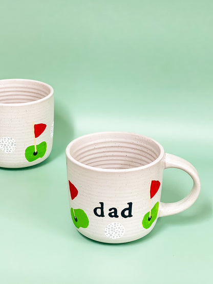 PREORDER ** Hand-Painted Stoneware Mug - Father's Day Golf