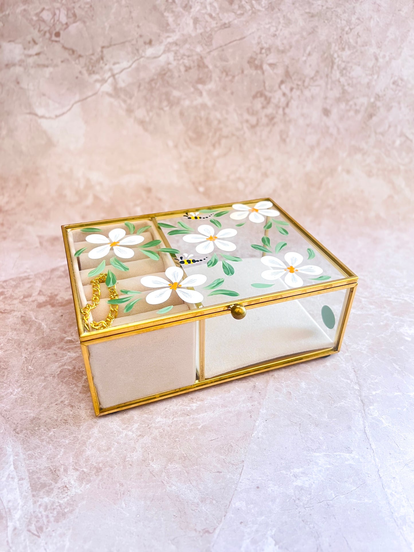 Hand-painted Jewellery Box - Daphne