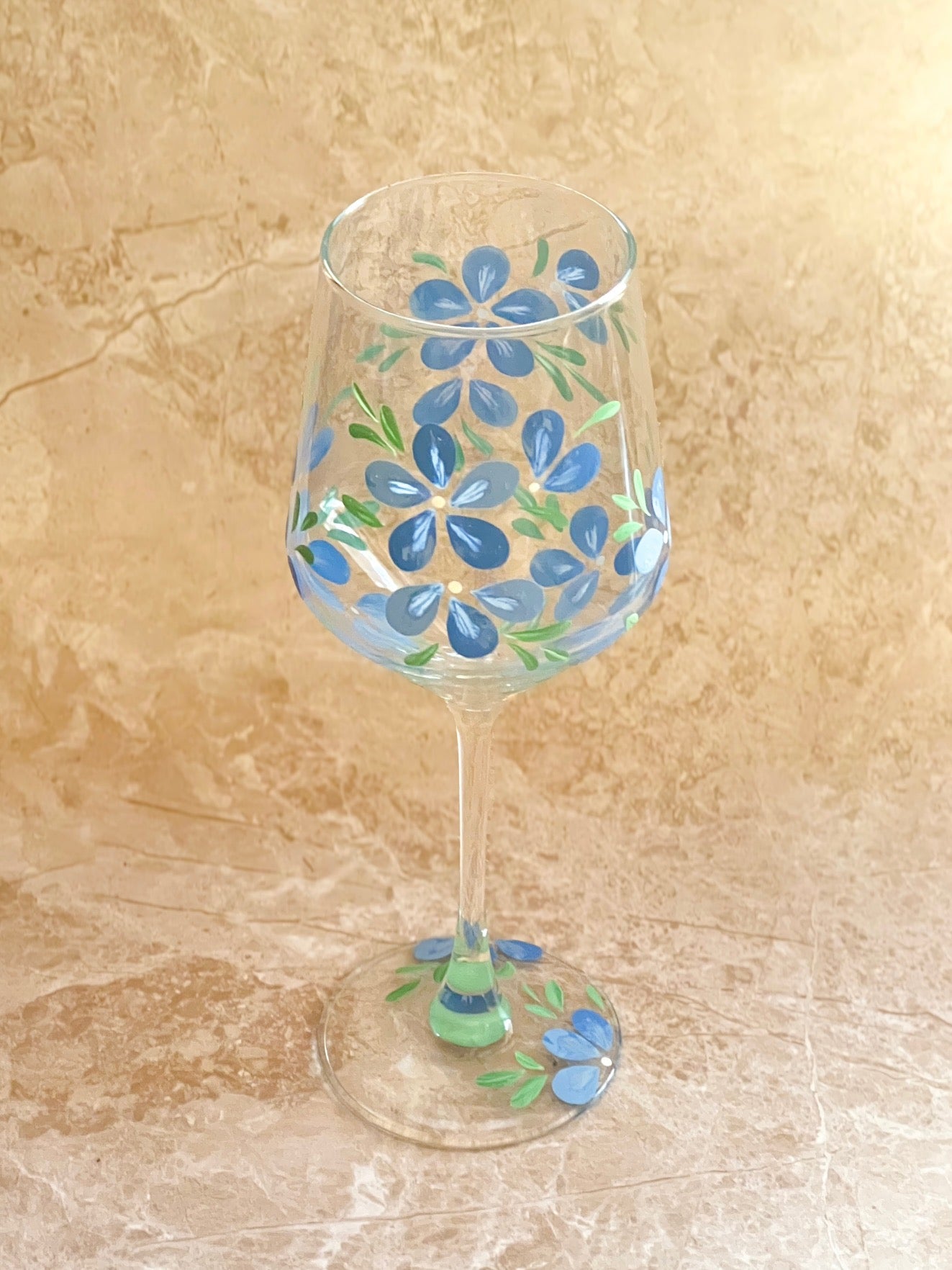 Hand-painted Wine Glass - Charlotte