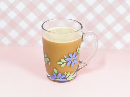 Hand-Painted Coffee Mug - Blossom Cornflower Blue | Personalise Me!