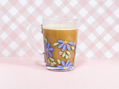 Hand-Painted Coffee Mug - Blossom Cornflower Blue | Personalise Me!
