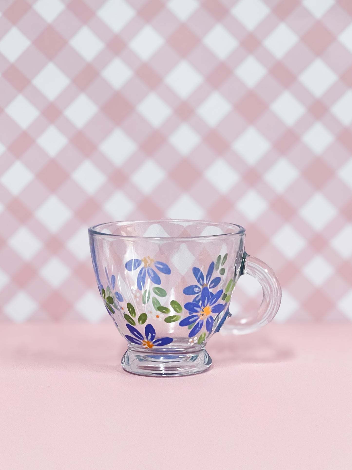 Hand-painted Teacup | Blossom Cornflower Blue