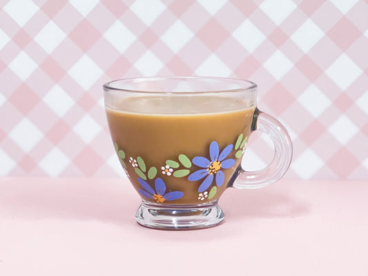 Hand-painted Teacup | Blossom Cornflower Blue