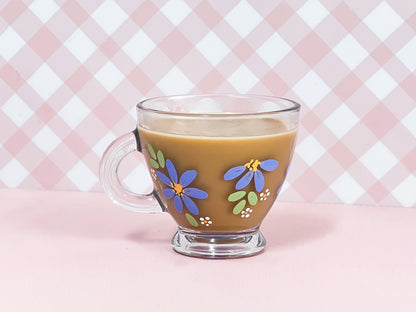Hand-painted Teacup | Blossom Cornflower Blue