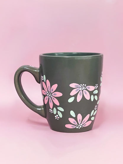 Hand-painted Stoneware Mug - Olive Bloom | Personalise Me!