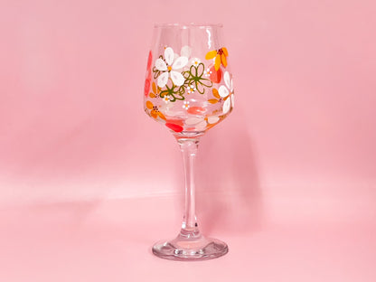 Hand-painted Wine Glass - Karly