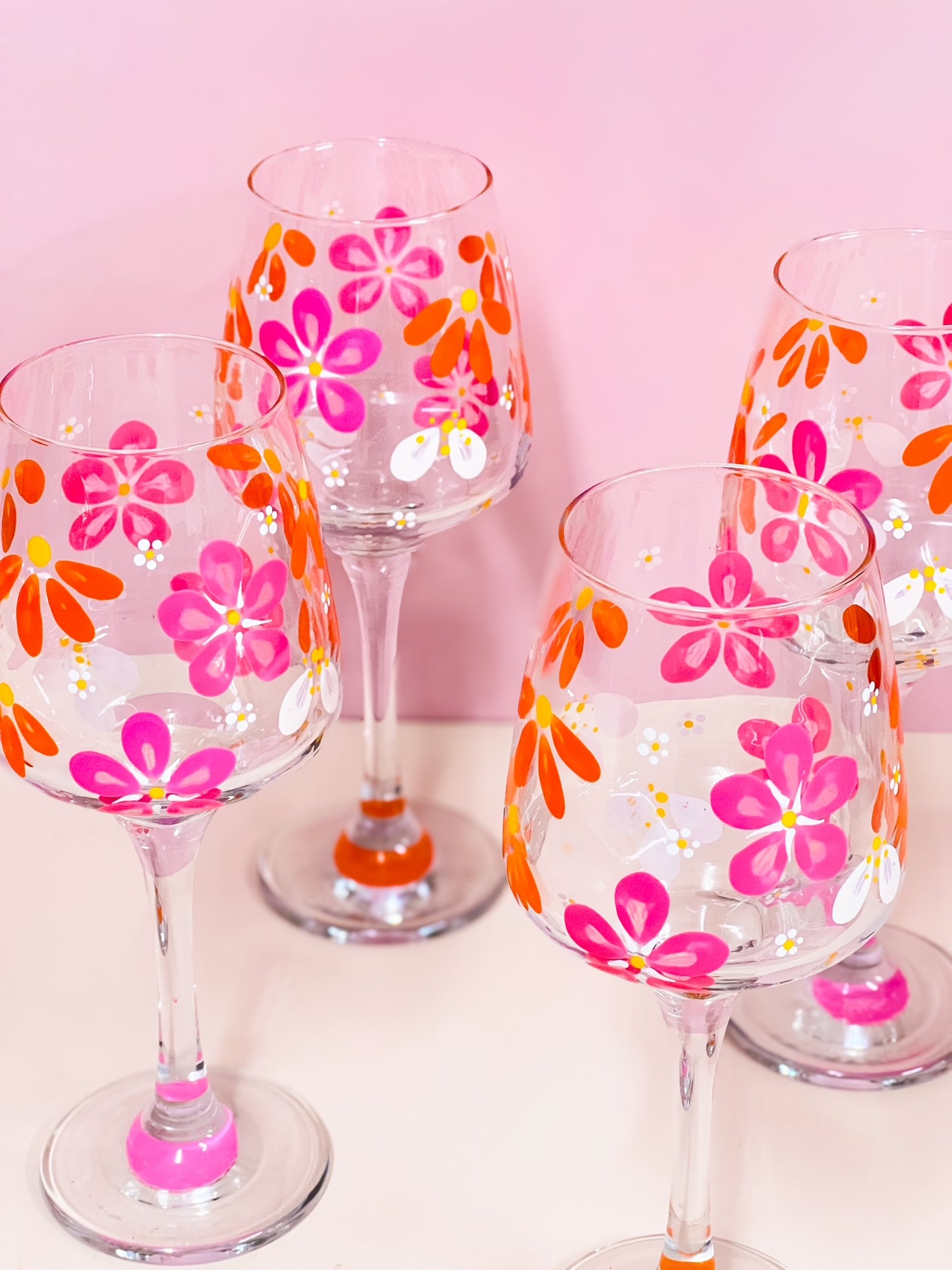 Hand-painted Wine Glass - Foxxy