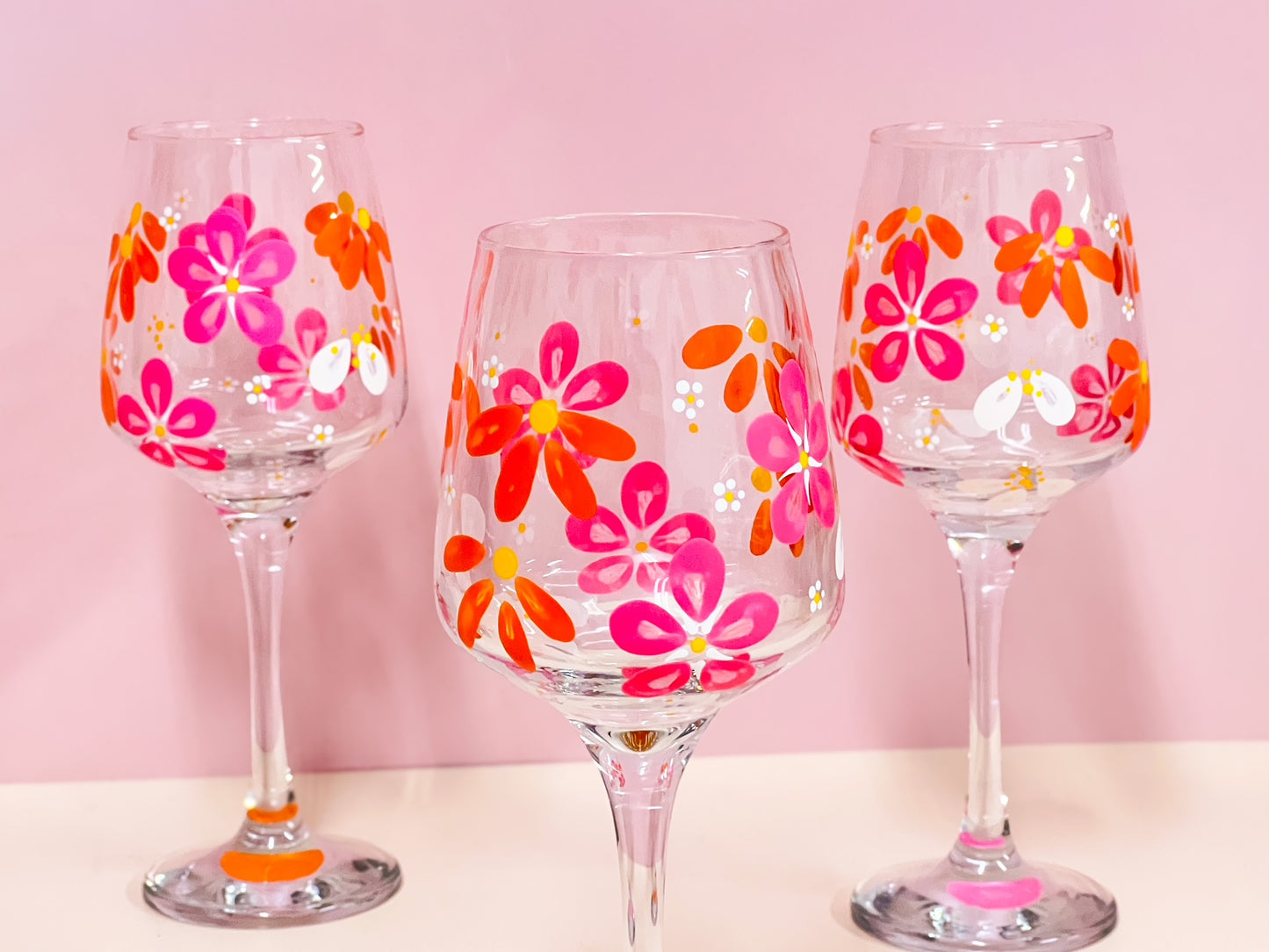 Hand-painted Wine Glass - Foxxy