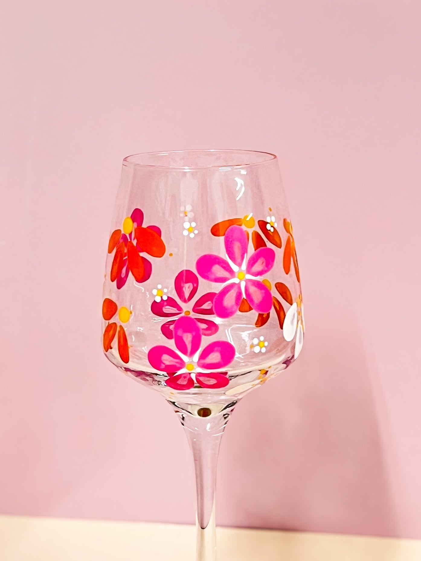 Hand-painted Wine Glass - Foxxy