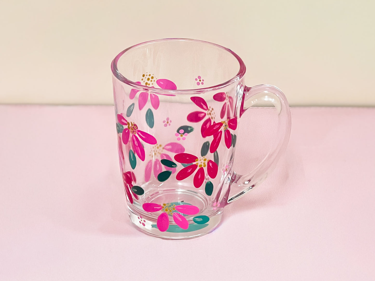 Hand-Painted Coffee Mug - Dahlia