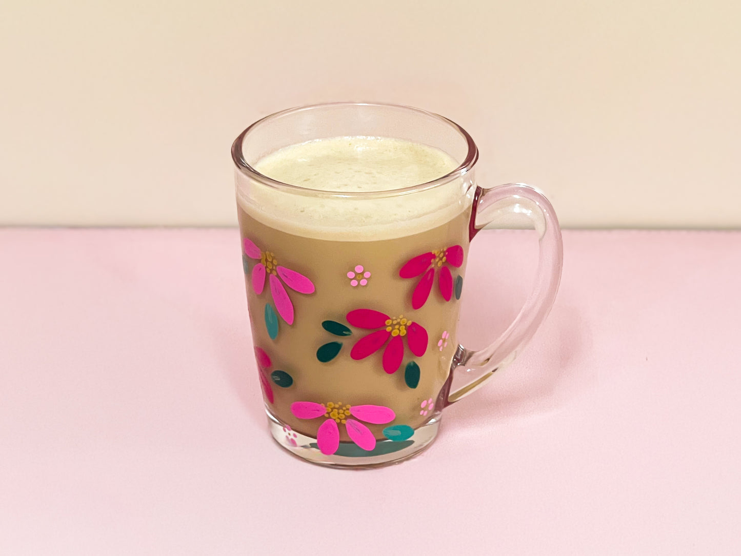 Hand-Painted Coffee Mug - Dahlia