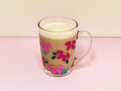 Hand-Painted Coffee Mug - Dahlia