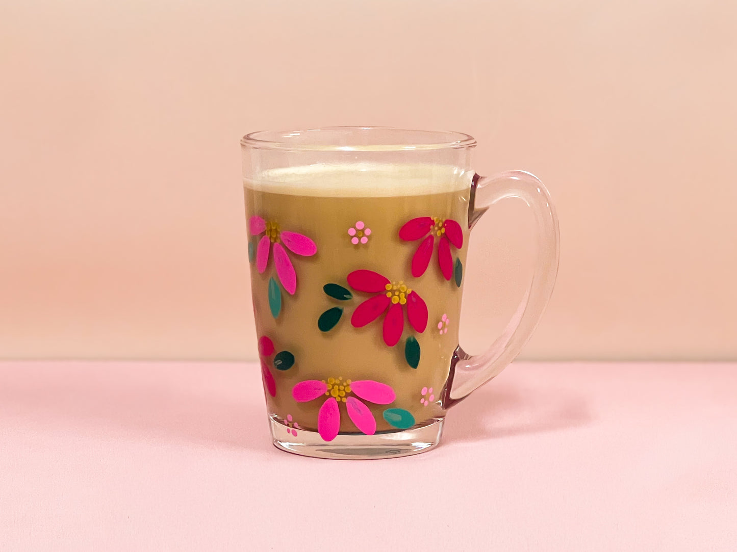 Hand-Painted Coffee Mug - Dahlia