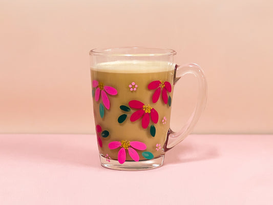 Hand-Painted Coffee Mug - Dahlia