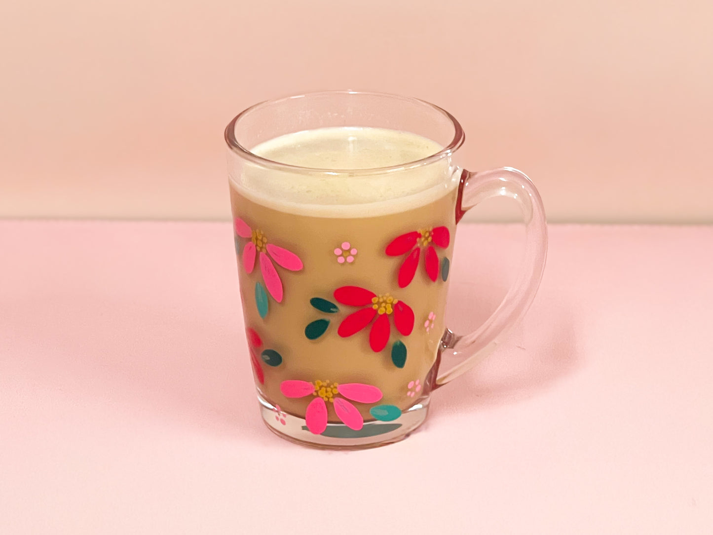 Hand-Painted Coffee Mug - Dahlia