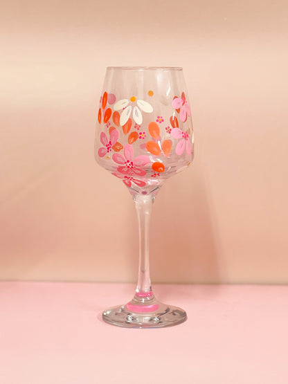 Hand-painted Wine Glass - Zara