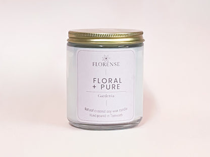 Mason Jar Candle - Clear | Floral + Pure - Gardenia