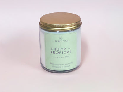 Mason Jar Candle - Clear | Fruity + Tropical - Coconut and Lime