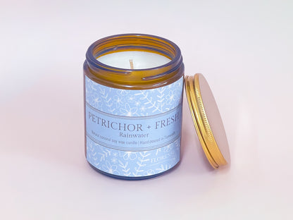 Amber Candle | Petrichor + Fresh (Rainwater)