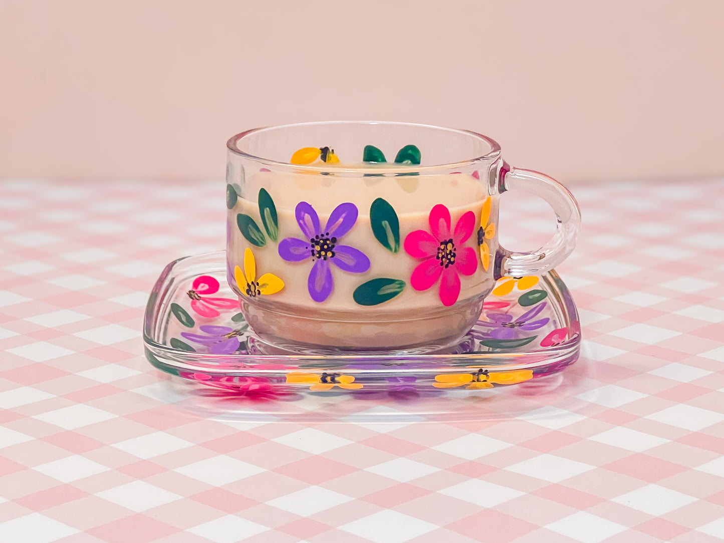 Hand-painted Square Teacup + Saucer | Taylor