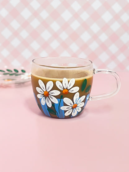 Hand-painted (Upcycled) Teacup + Saucer | Hanna