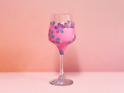 Hand-painted Wine Glass - Pastelle