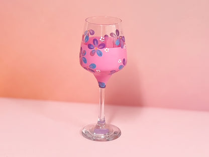 Hand-painted Wine Glass - Pastelle