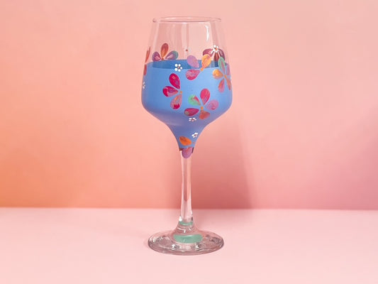 Hand-painted Wine Glass - Aura