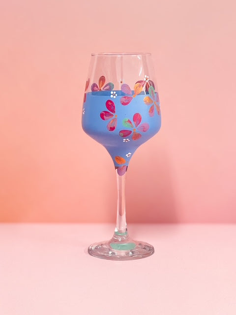 Hand-painted Wine Glass - Aura